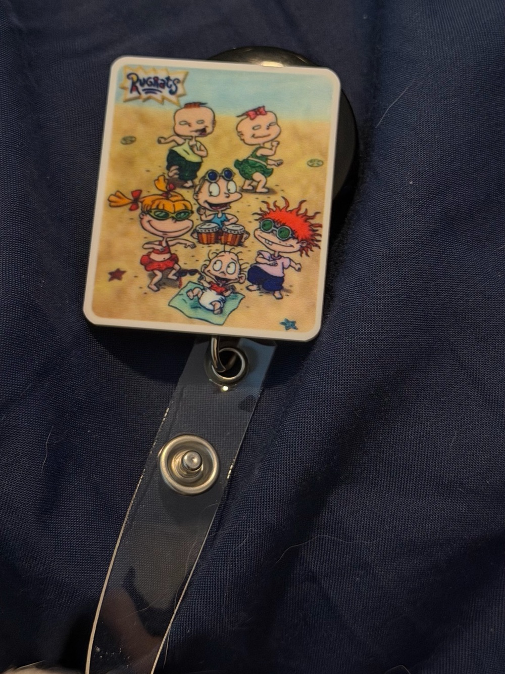 Cartoon Character Badge Reel - Blue Strap